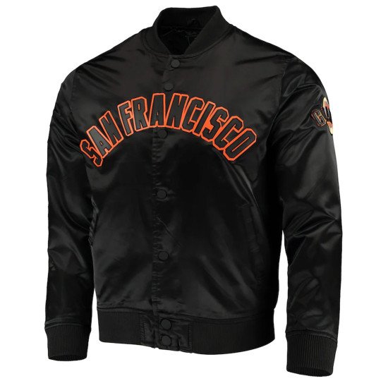 Wordmark San Francisco Giants Black Satin Jacket